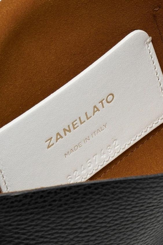tracollina donna lettera in pelle daily nero 