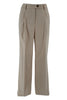 pantalón ancho con pinzas avorio Gnossienne