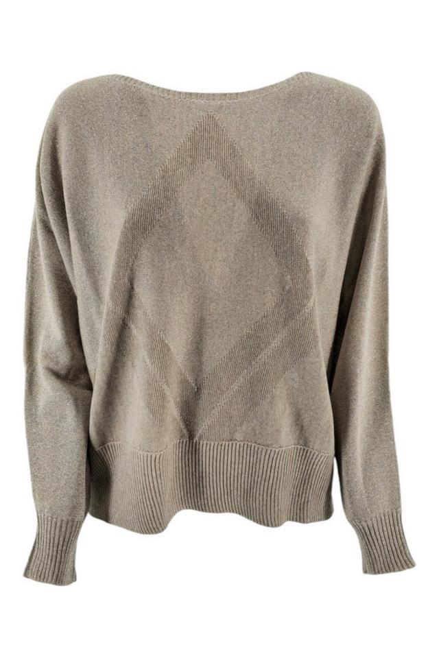 maglia donna lurex sabbia 