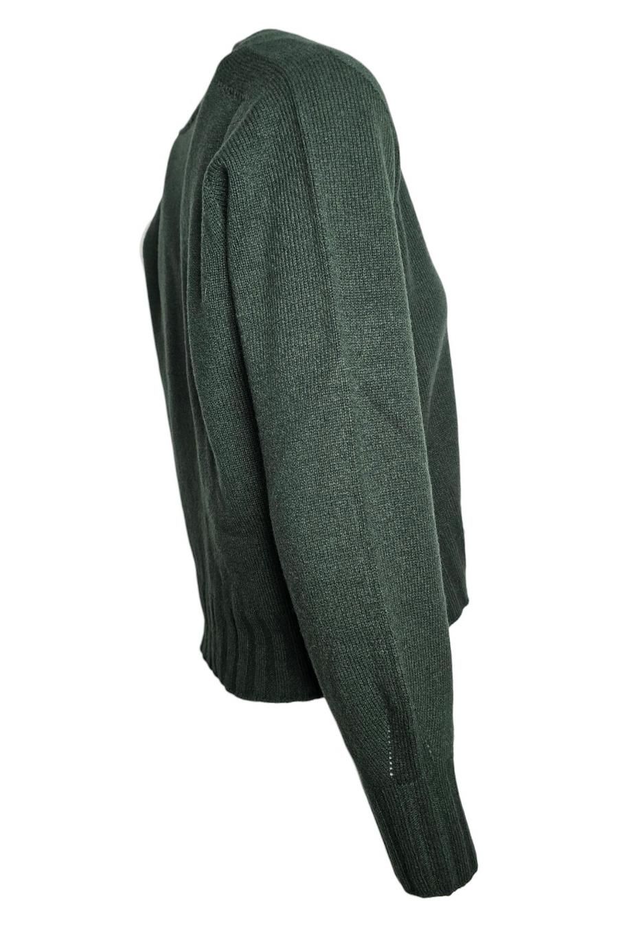 cardigan donna a scatola verde 