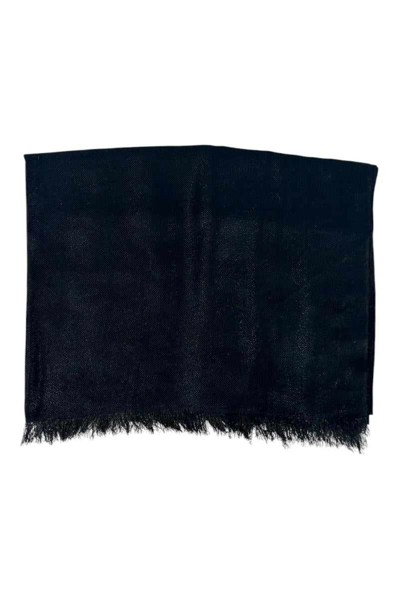 sciarpa donna in lurex nera 
