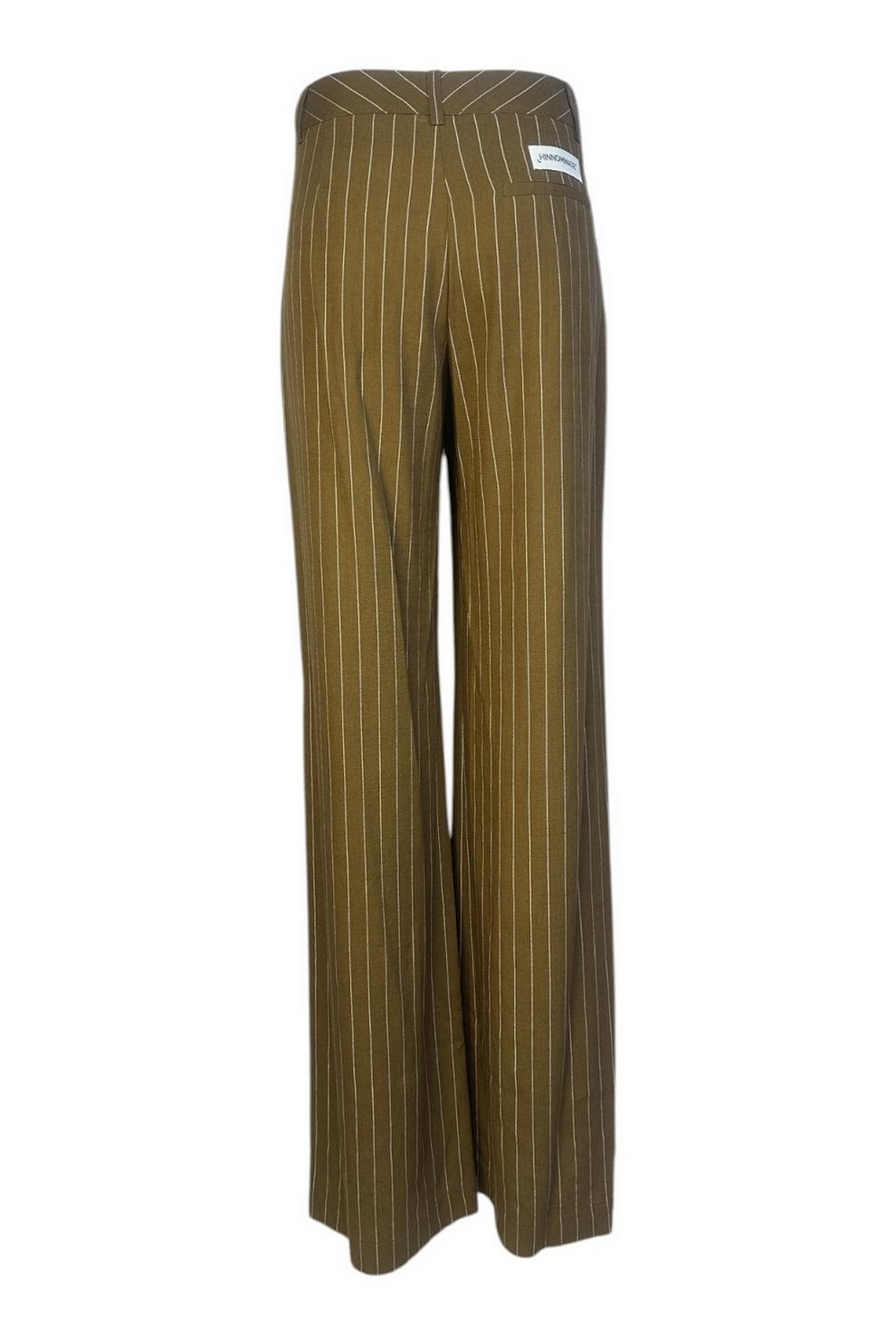 pantalone in lino gessato 