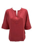 serafino de mujer en jersey de lino coral La fileria