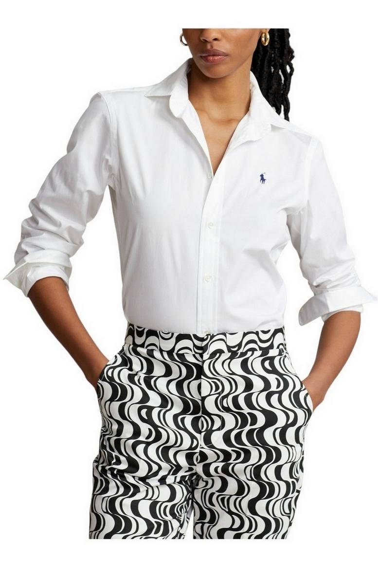 Camicia donna bianca in cotone stertch 