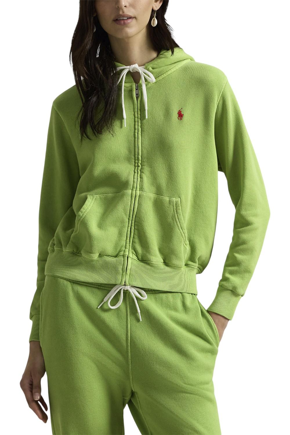 felpa donna verde 