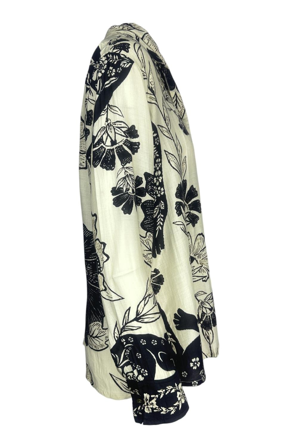 camicia con fiocco fantasia 