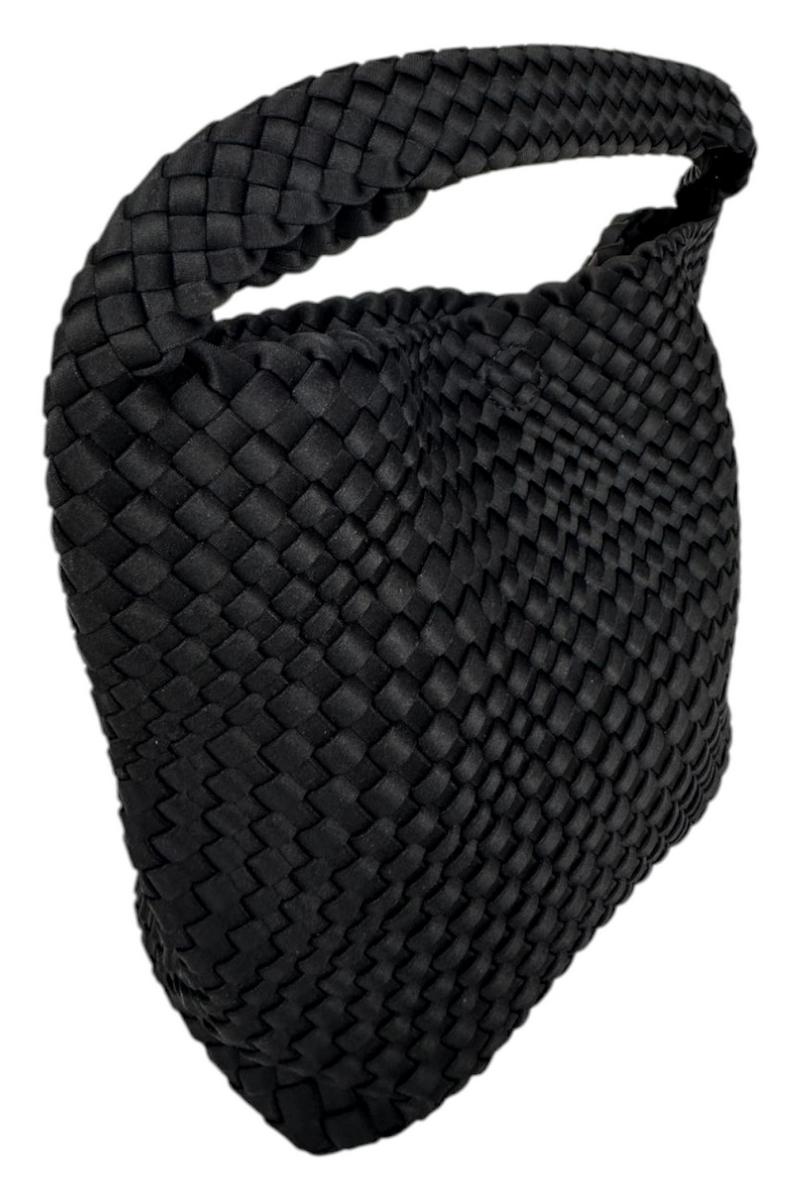bisaccia donna intrecciata nero 