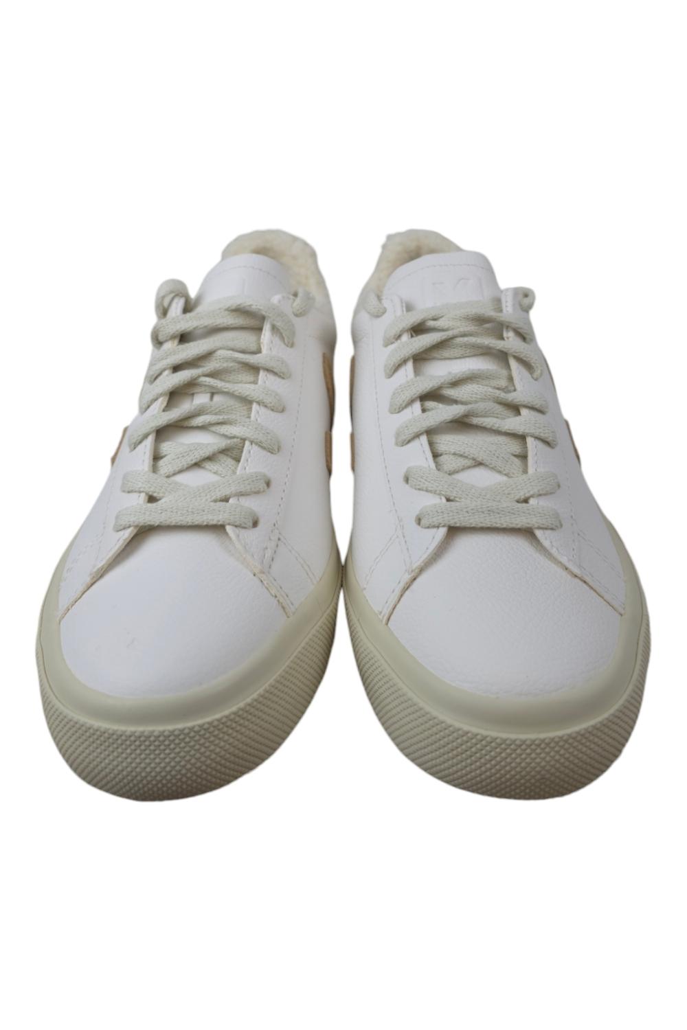 sneakers donna bianco e cammello 