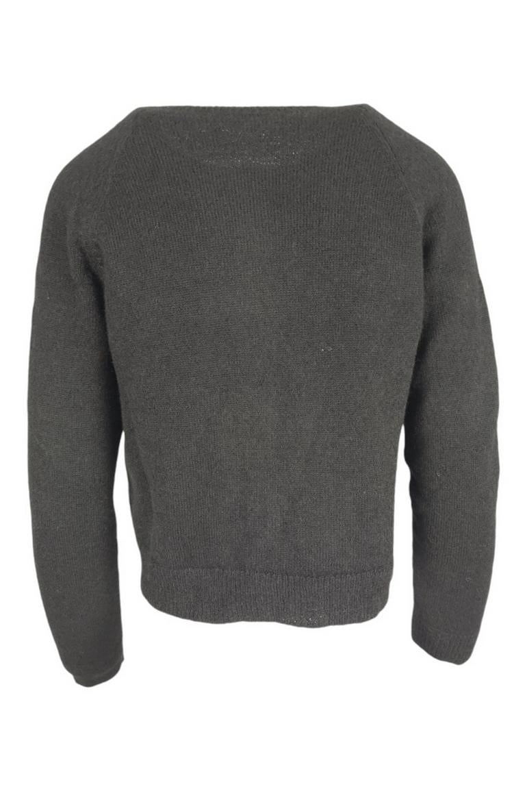 cardigan donna corto con bottoni foderati nero 
