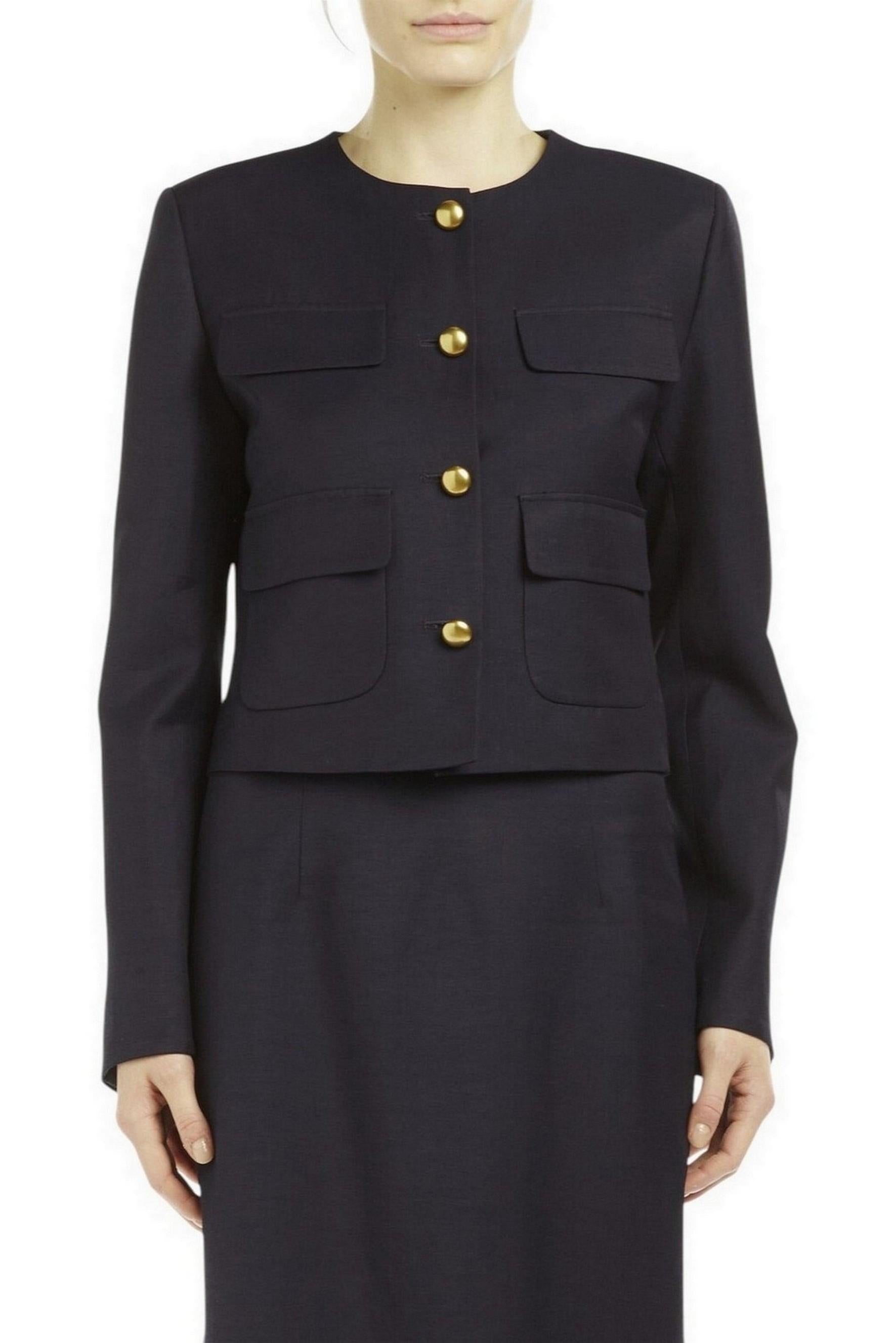 chanel donna in lino e viscosa blu 