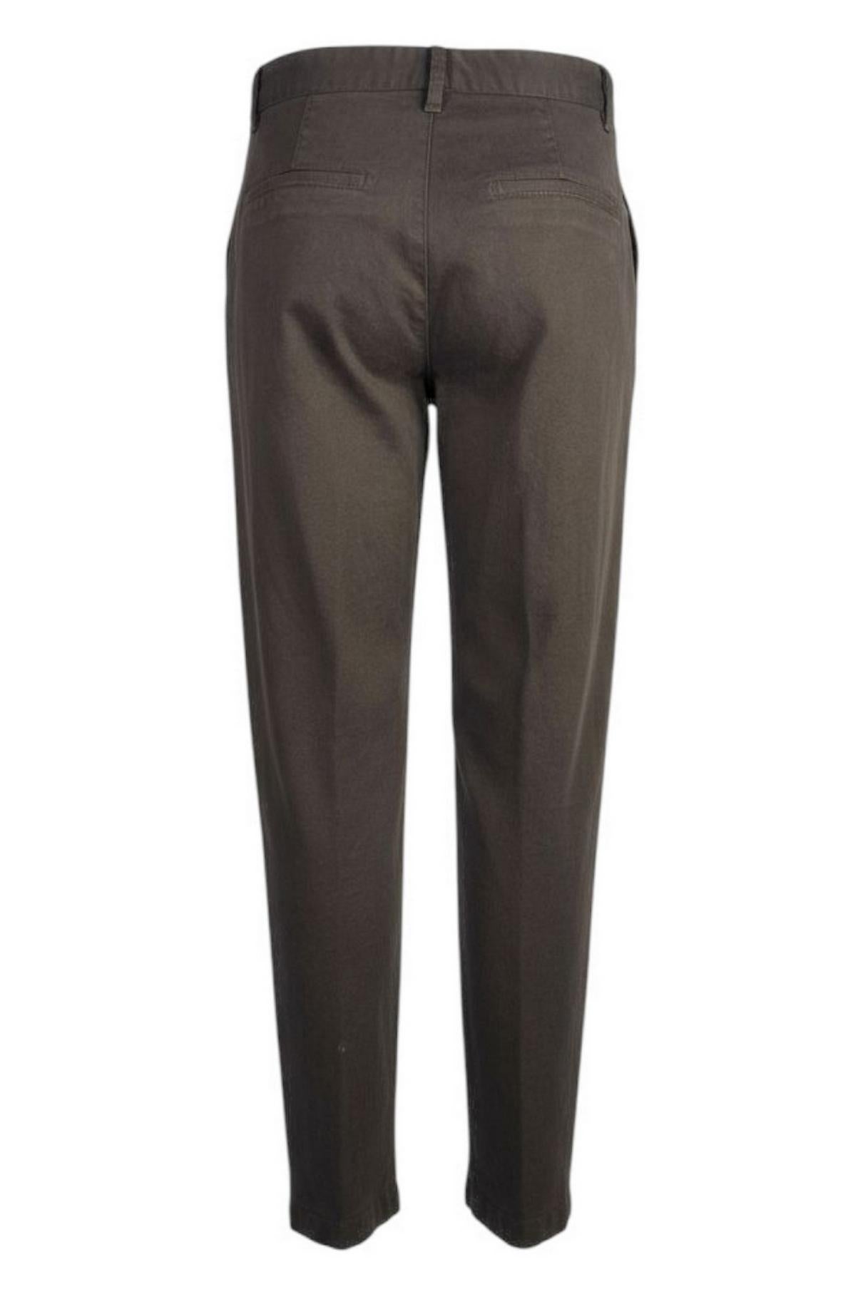 pantalone donna a sigaretta marrone 