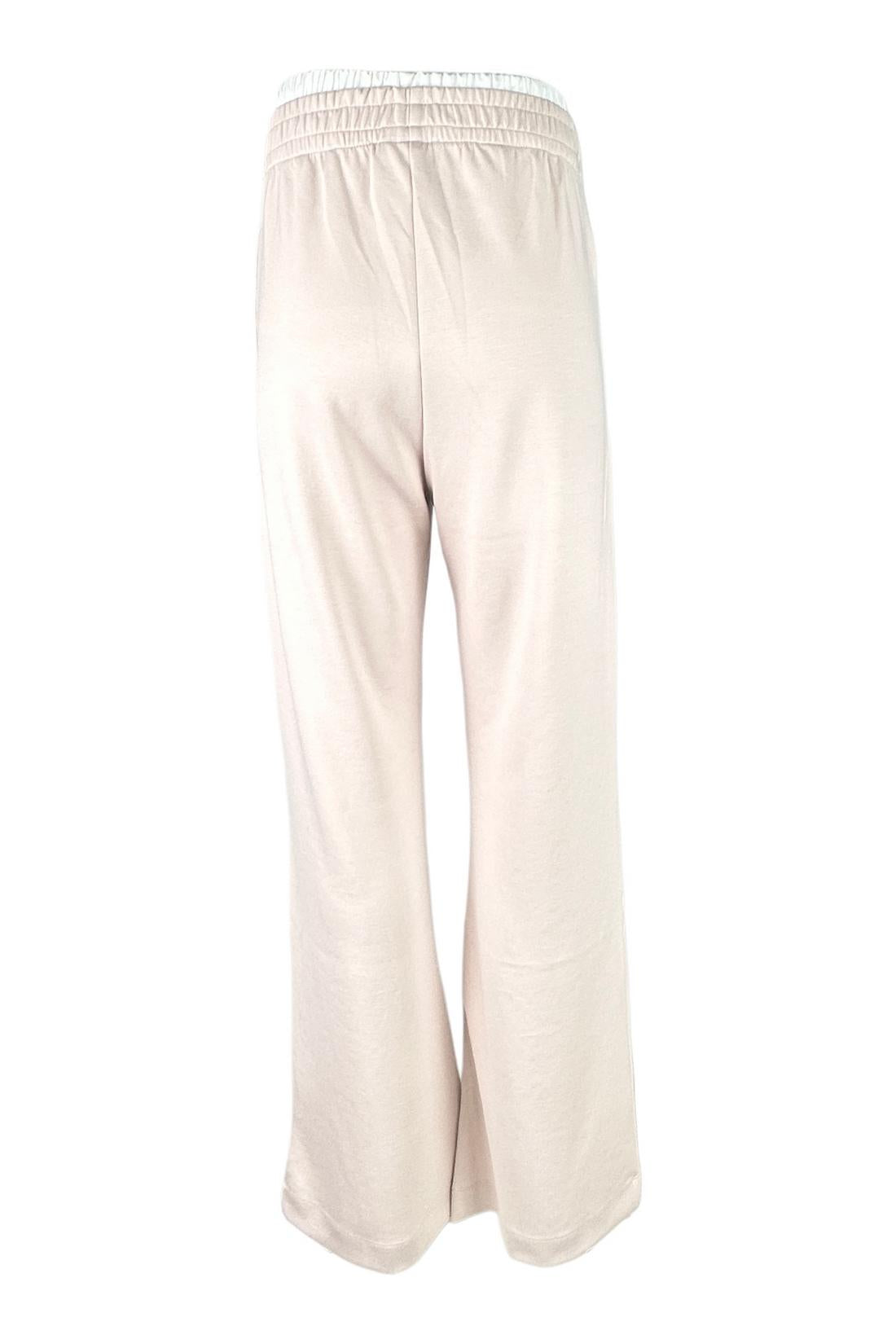 pantalone donna in modal con doppia vita rosa 
