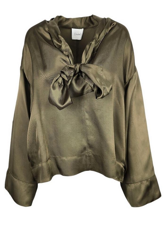 camicia donna raso  fiocco militare. 