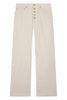 pantalón mujer Jaqueline en terciopelo canalé roca leche Dondup