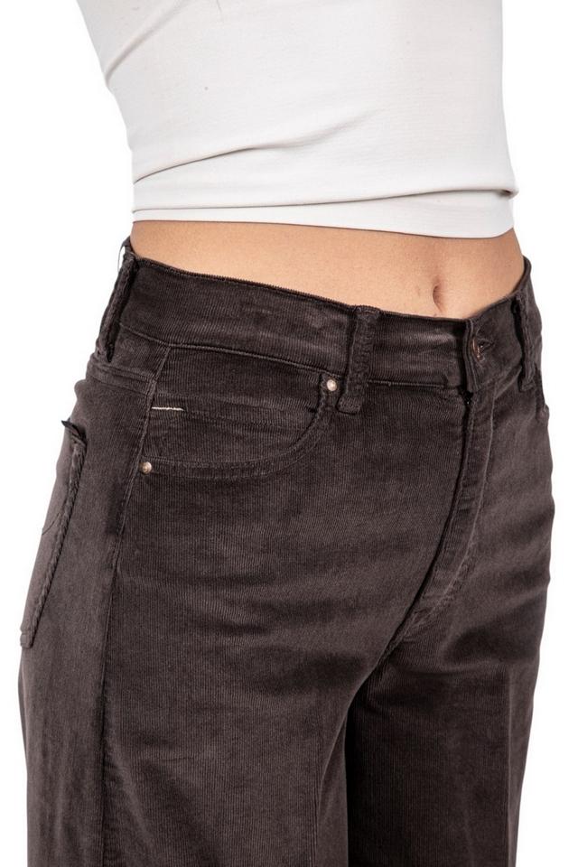 pantalone donna largo in velluto duemilarighe marrone 