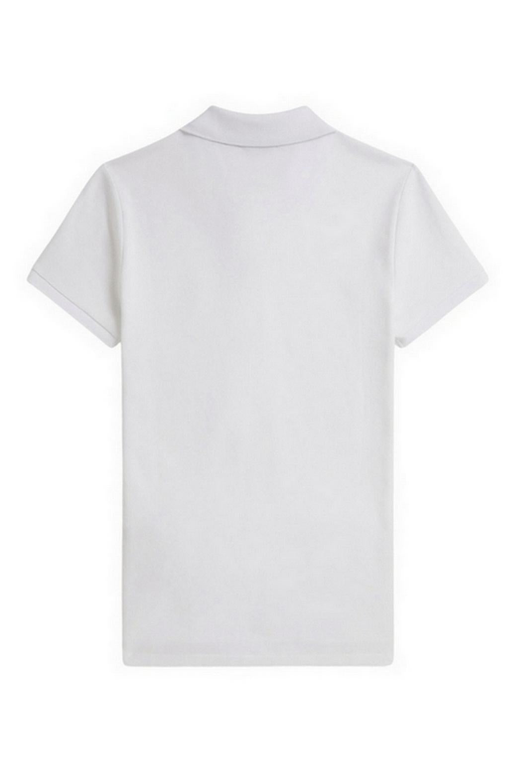 polo donna con abbottonatura lunga bianco 