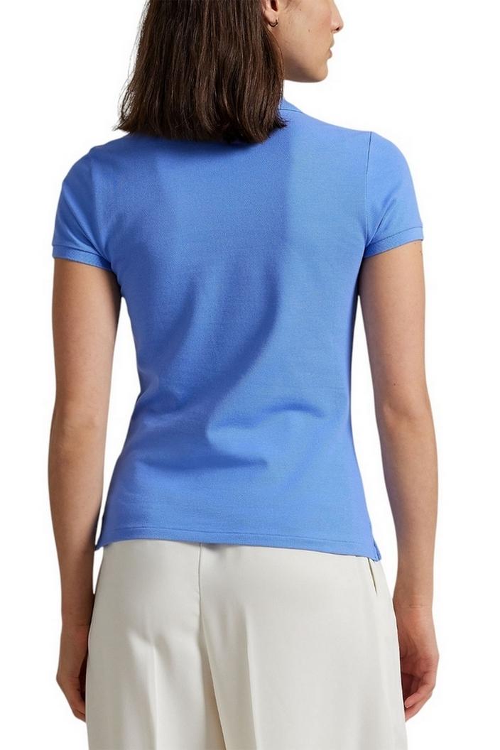 polo donna azzurro mezza manica 