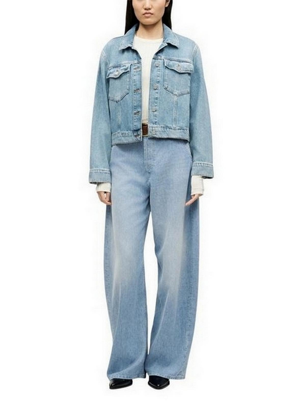 giubbotto donna in denim azzurro 