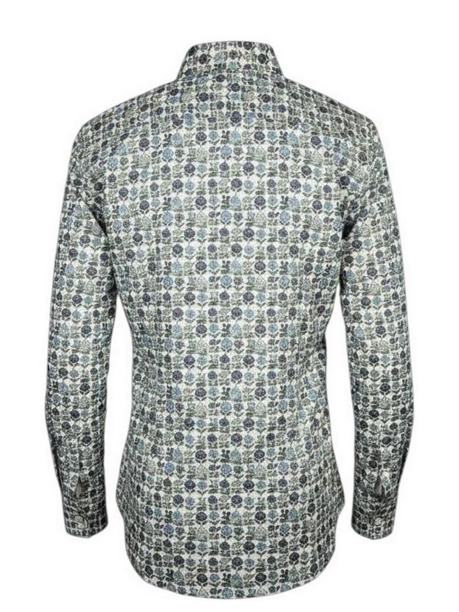camicia donna liberty lilla e azzurro 