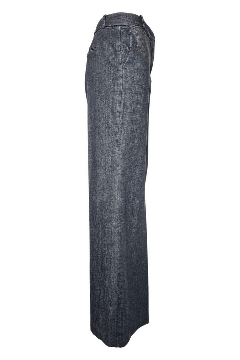 pantalone donna andrea in denim grigio 