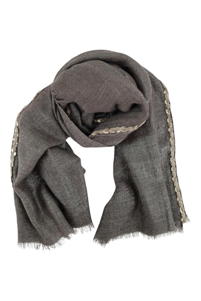 sciarpa donna grigio con lurex 