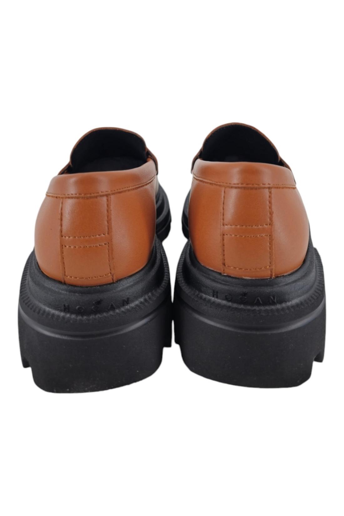 mocassino donna in pelle cuoio 
