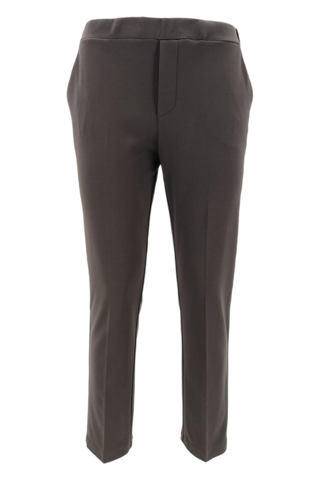Pantalone donna in punto milano marrone 