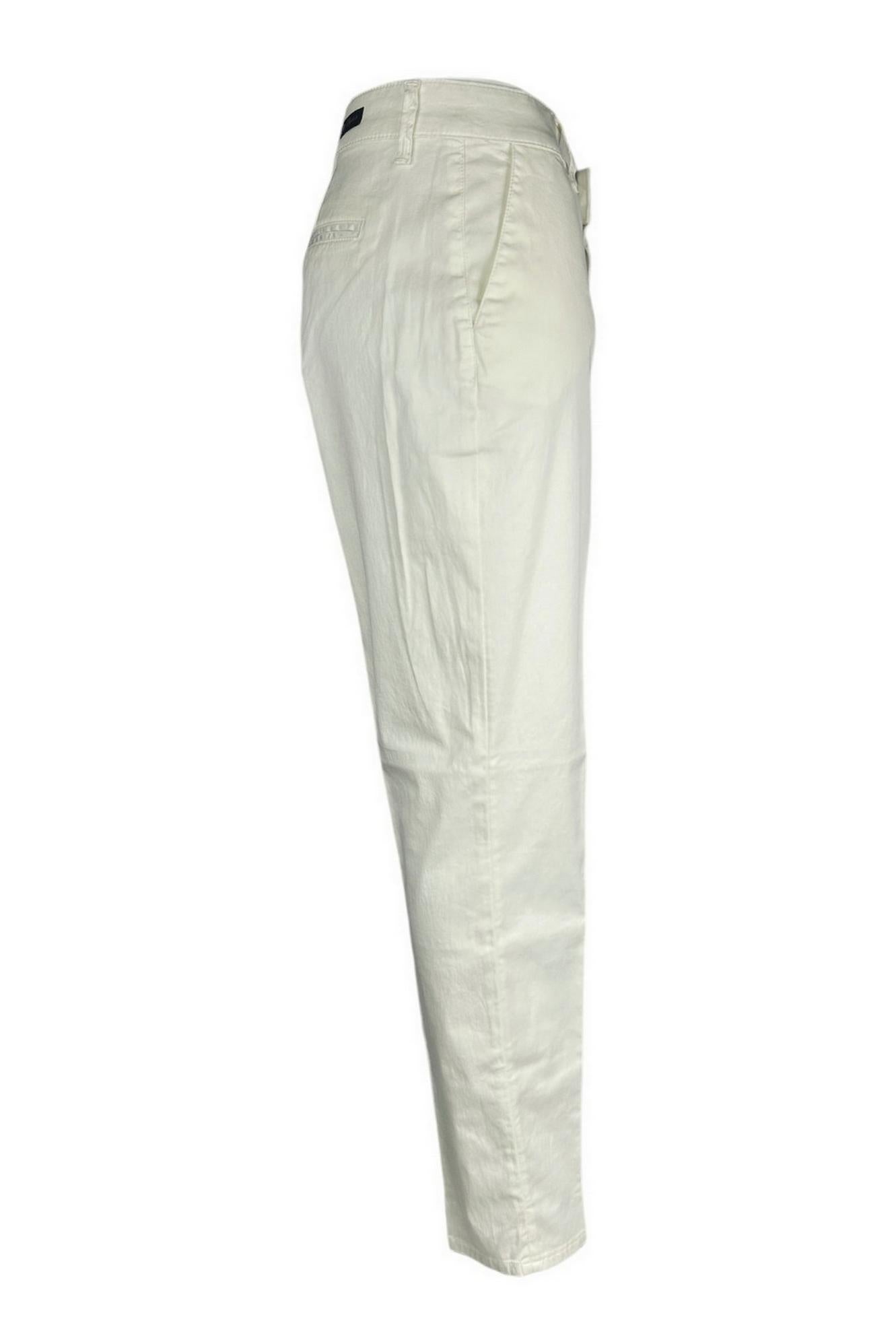 pantalone donna modello chinos latte 