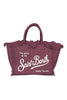 borsa donna vanity in canvas bordeaux MC2 Saint Barth