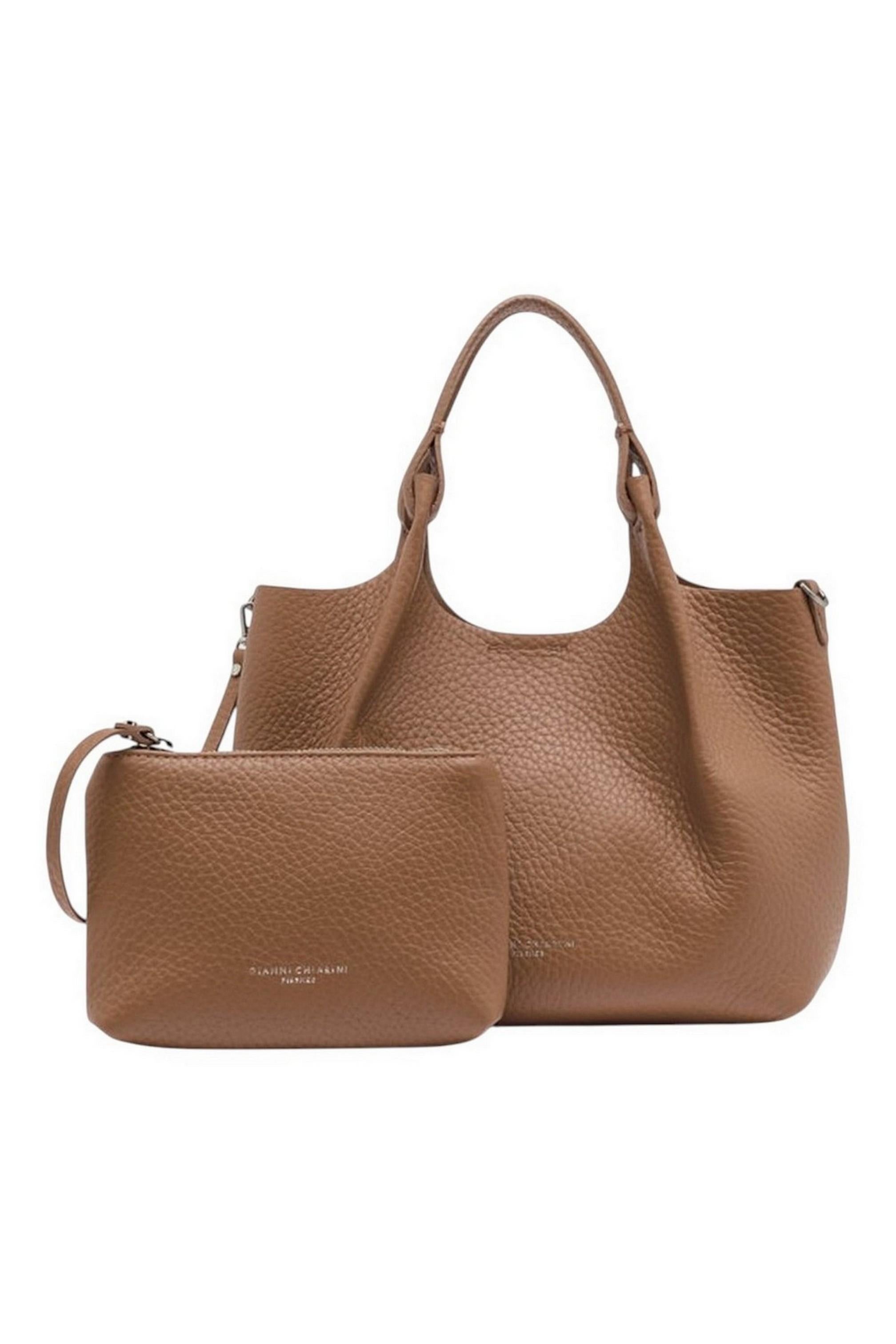 borsa donna dua media in pelle tortora 