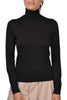 cuello alto debajo de la chaqueta negro La fileria