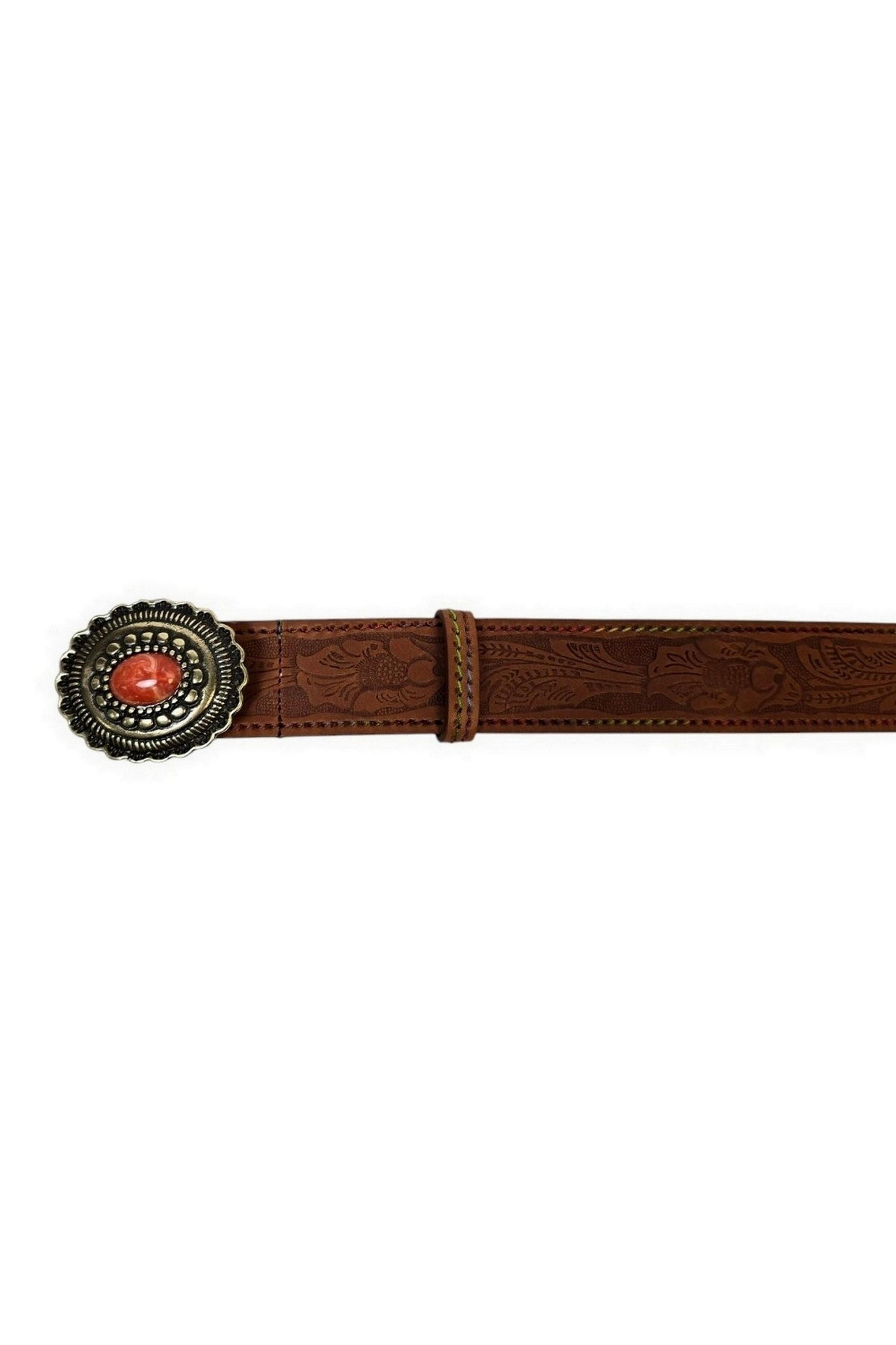 cintura donna cuoio con pietra 
