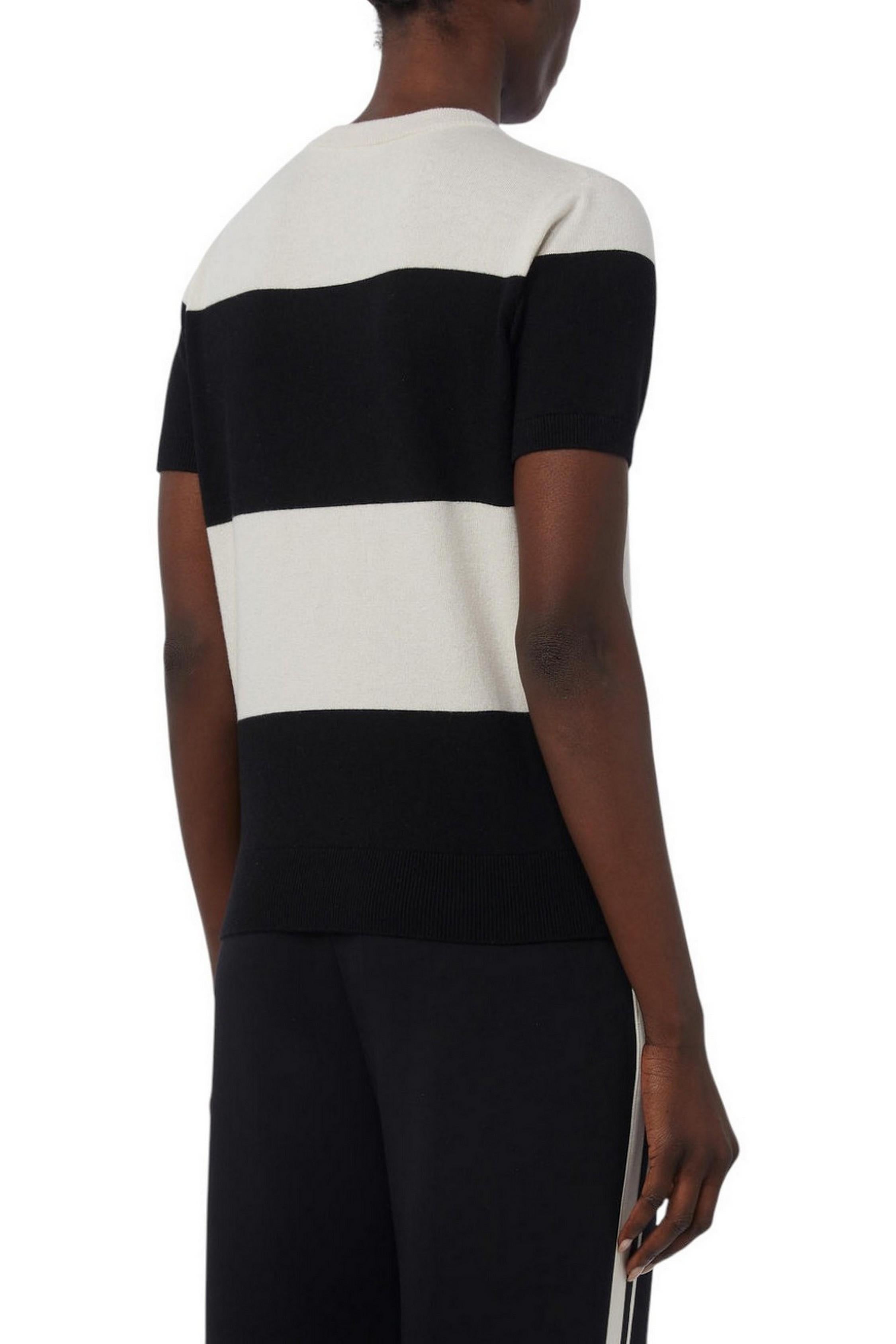 maglia donna Magenta avorio e nero 