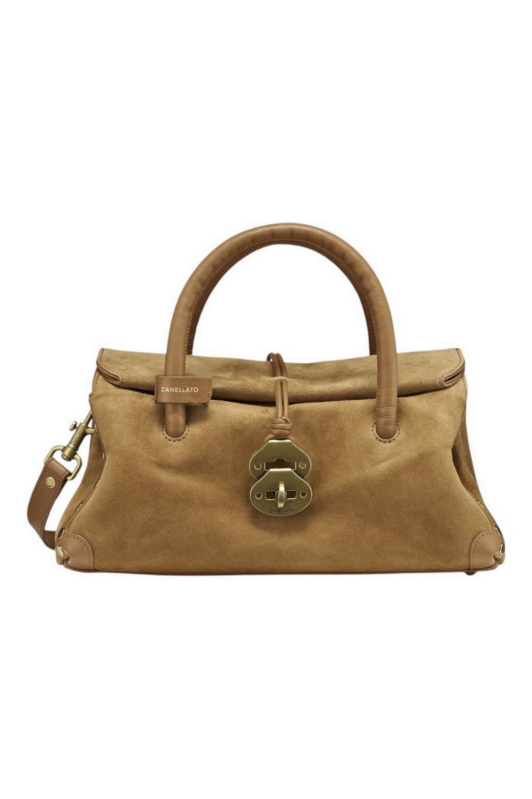 borsa donna dotta small in pelle Zashmere & Cactus biscotto 