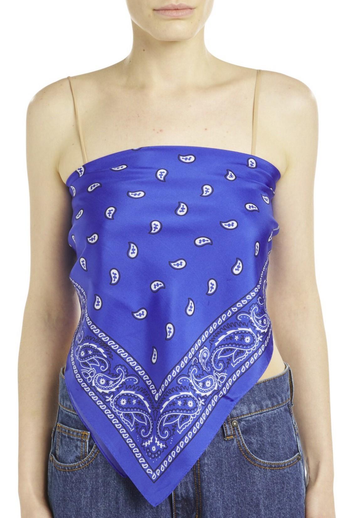 Foulard donna in seta bluette 
