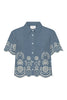camisa mujer en chambray bordado denim MC2 Saint Barth