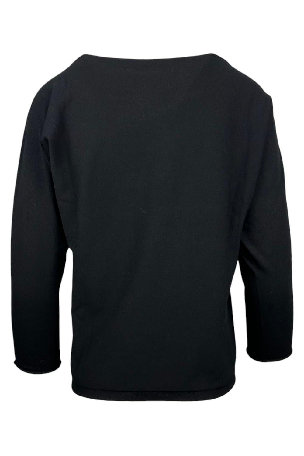 maglia donna scollo a v punto links nero 