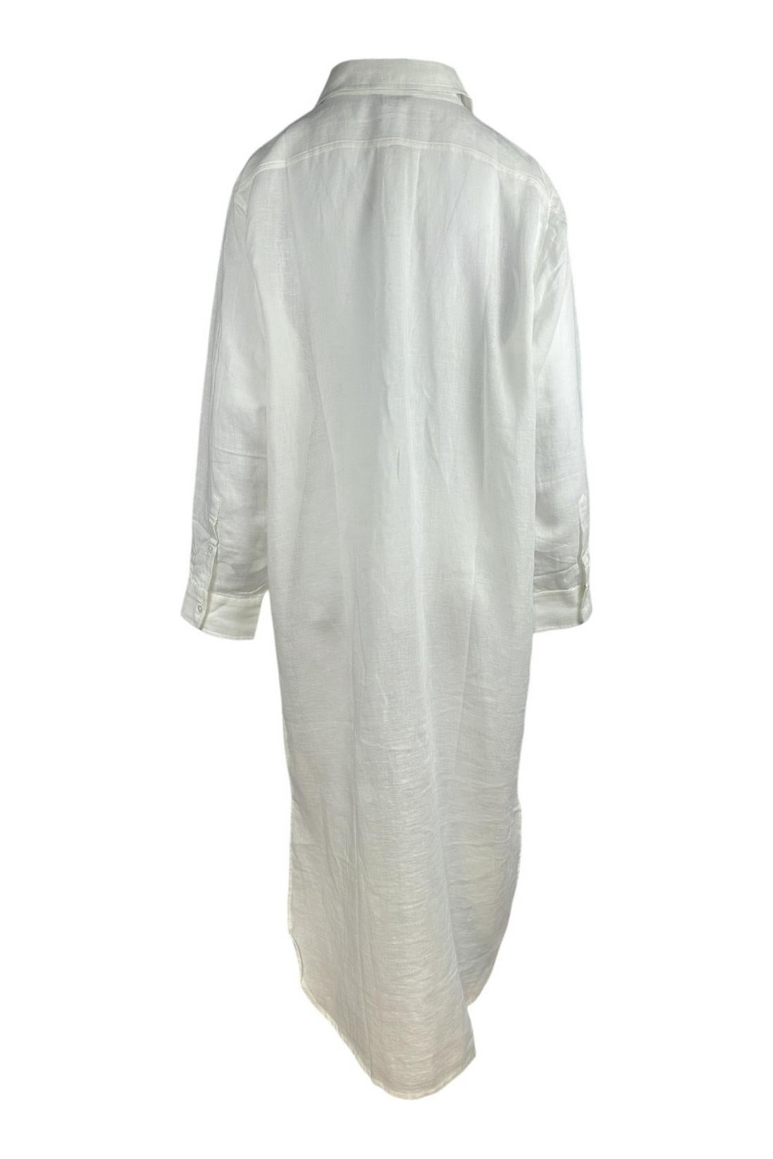 chemisier donna in lino bianco 