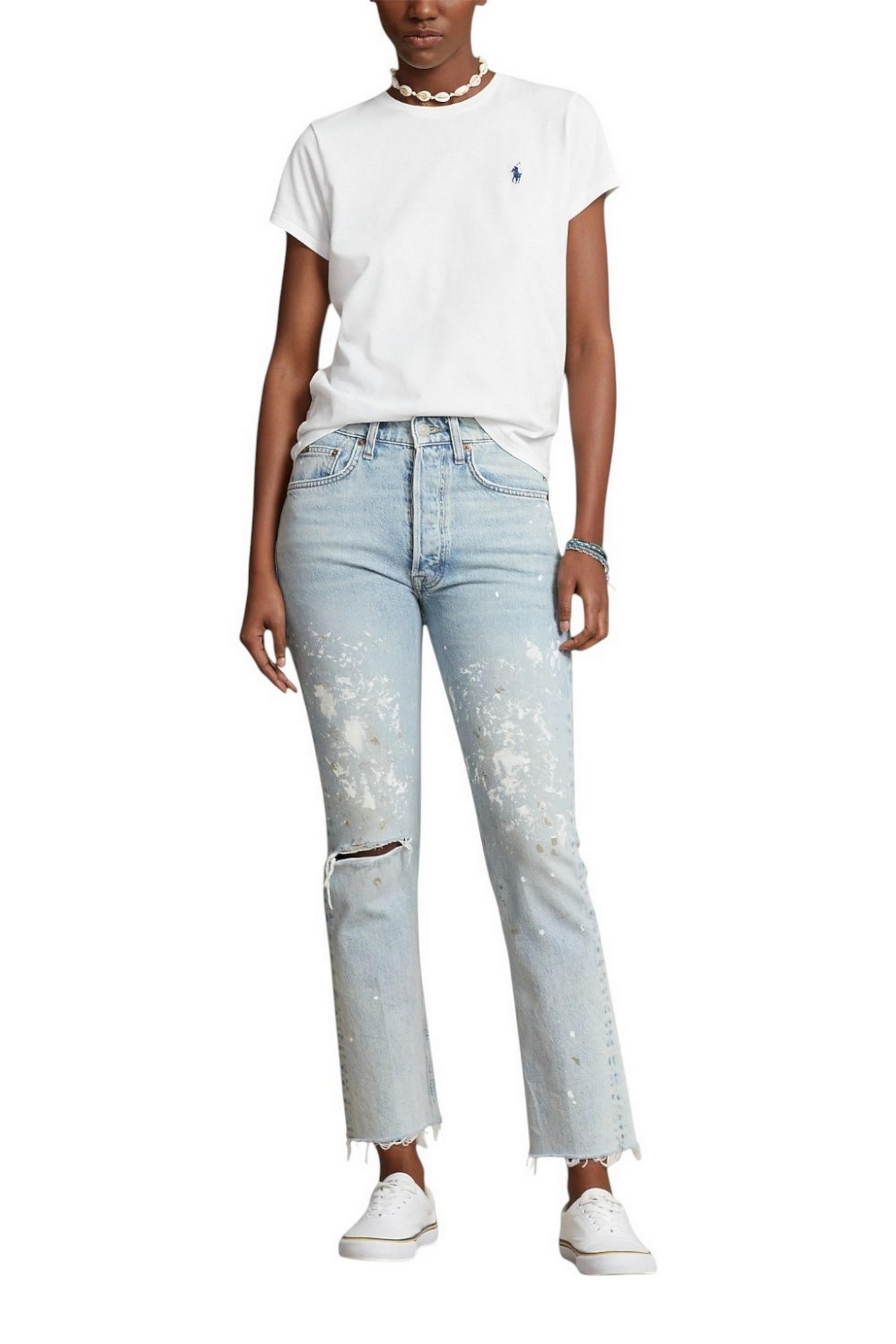 t-shirt donna mezza manica bianco 