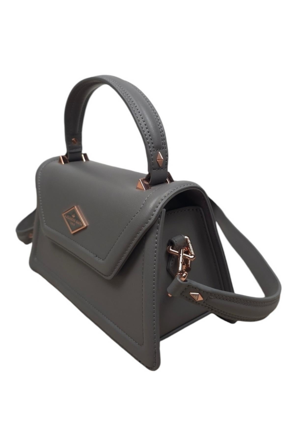 borsa donna elisabeth medium ecopelle grigio 