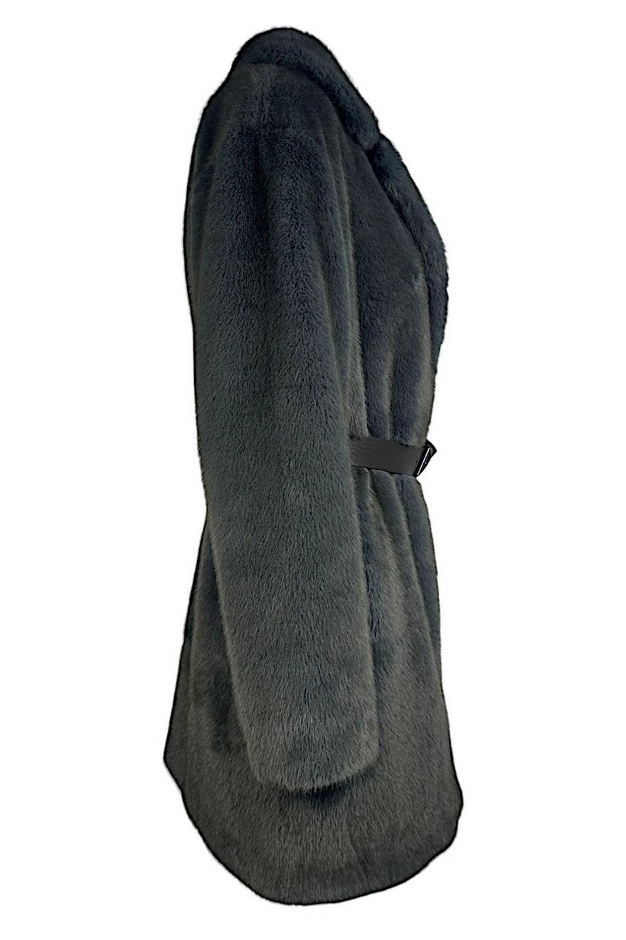 giacca donna in ecopelliccia grigio 