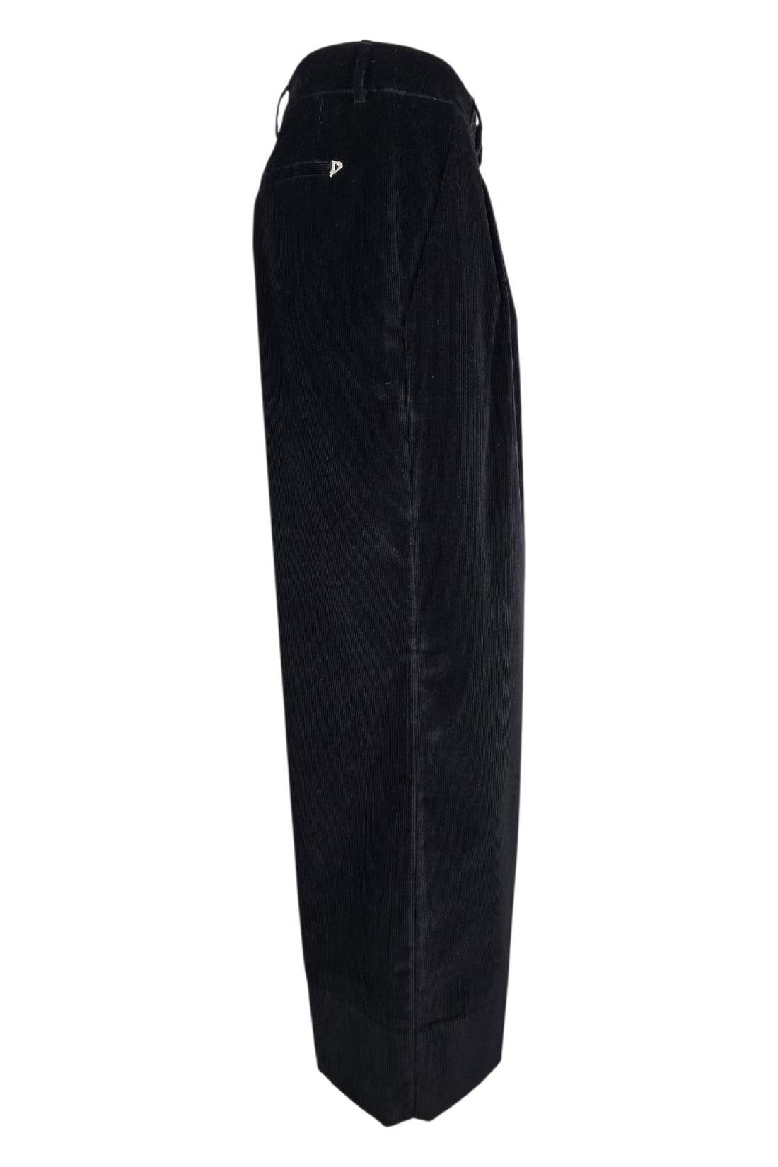 pantalone donna eloise in velluto millerighe nero 