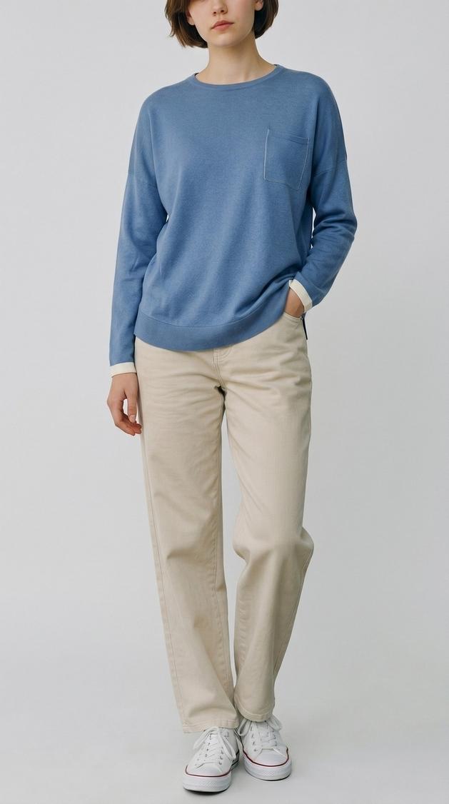 maglia donna over denim 