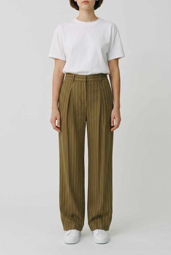 pantalone in lino gessato 