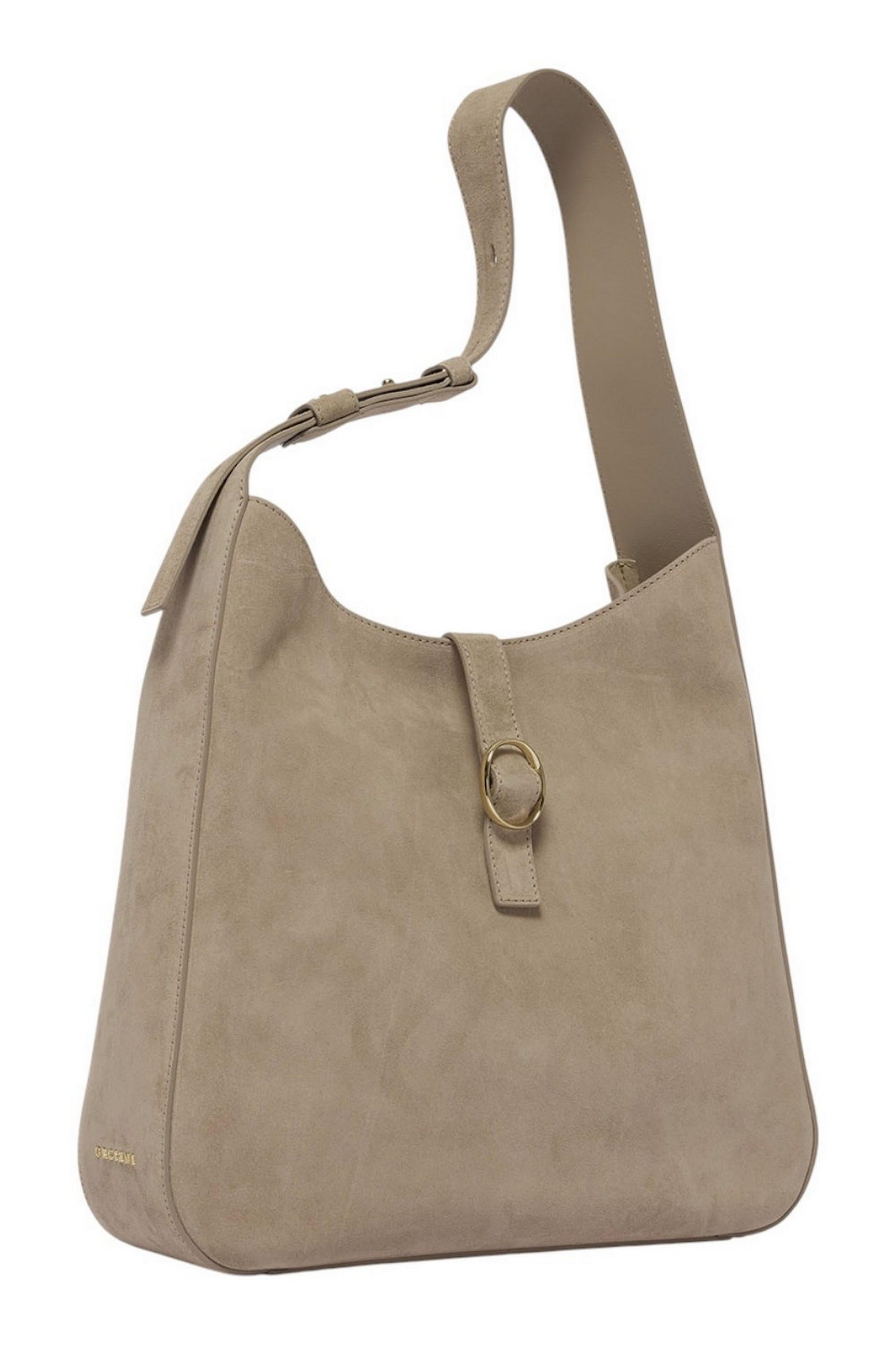 borsa donna gea in camoscio beige 