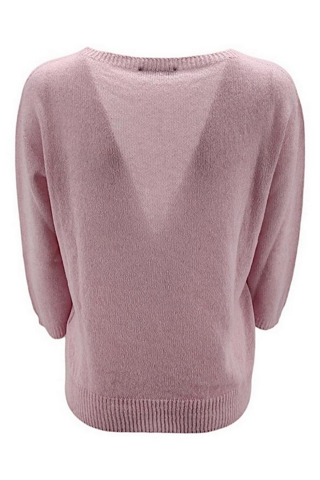 Maglia donna in cachemire leggero rosa 