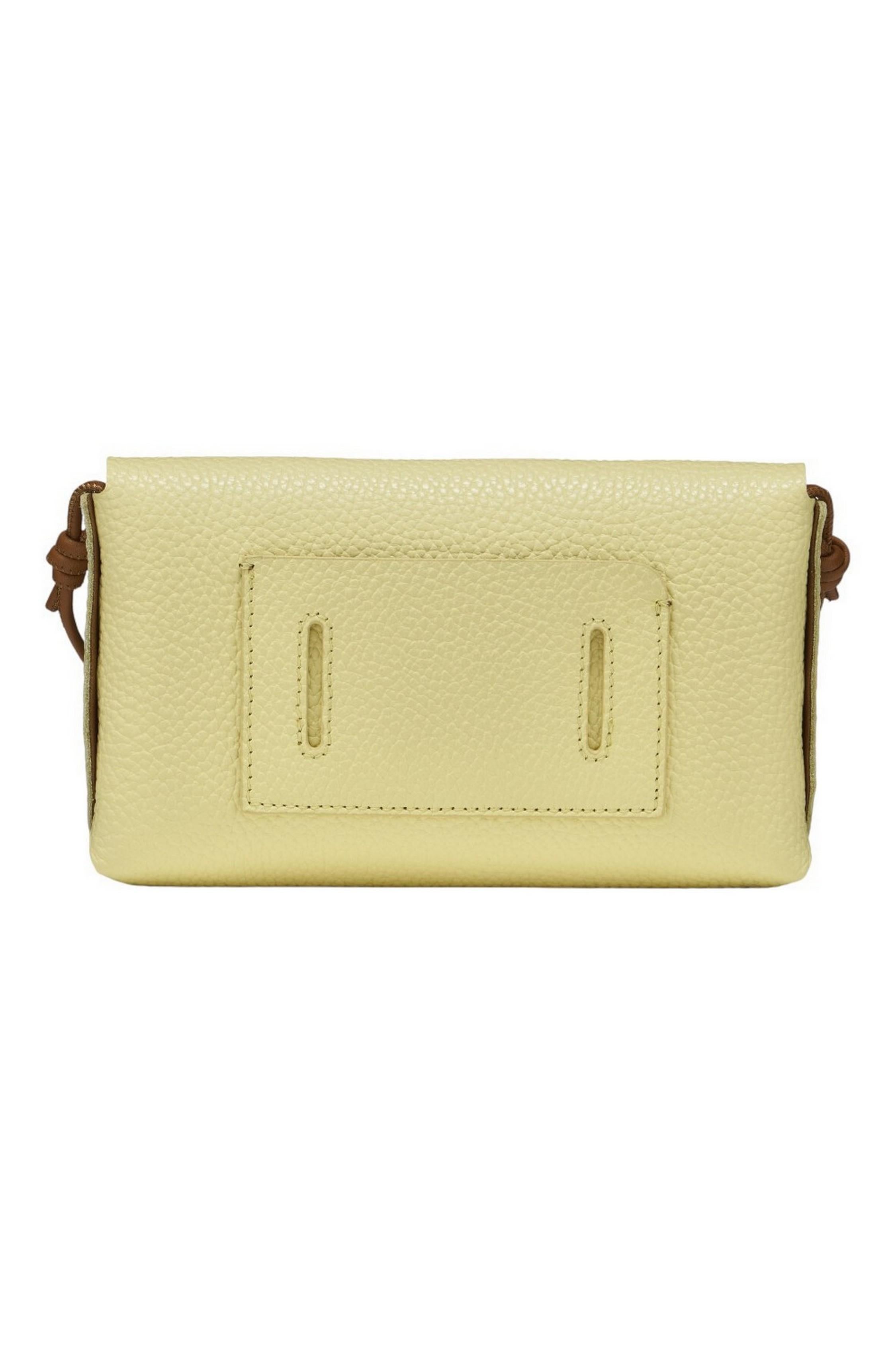 tracollina donna lettera in pelle daily giallo 