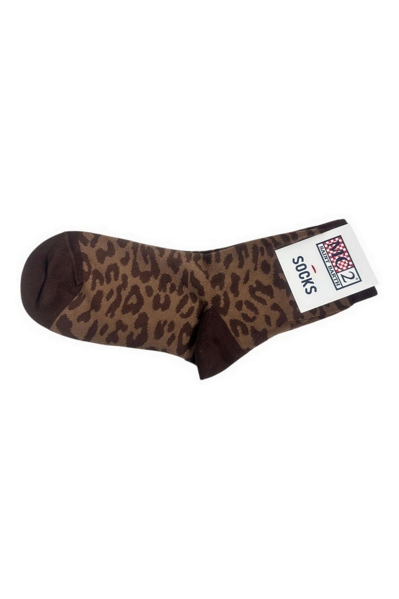 calze donna maculata marrone e nero 
