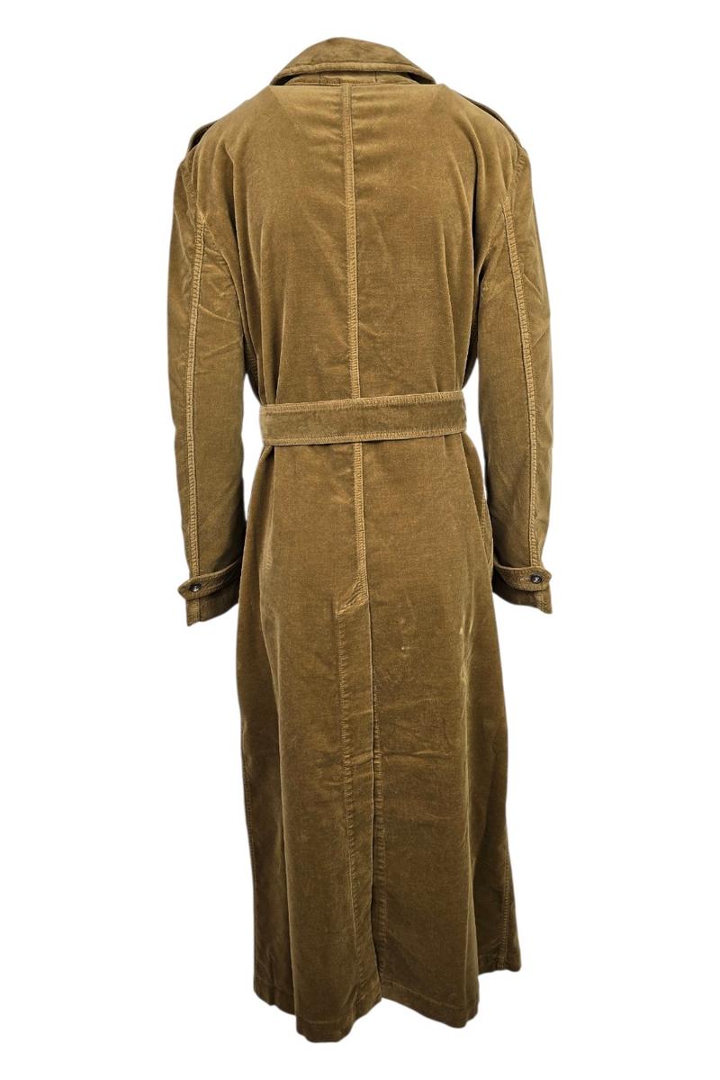 trench donna in velluto cammello 