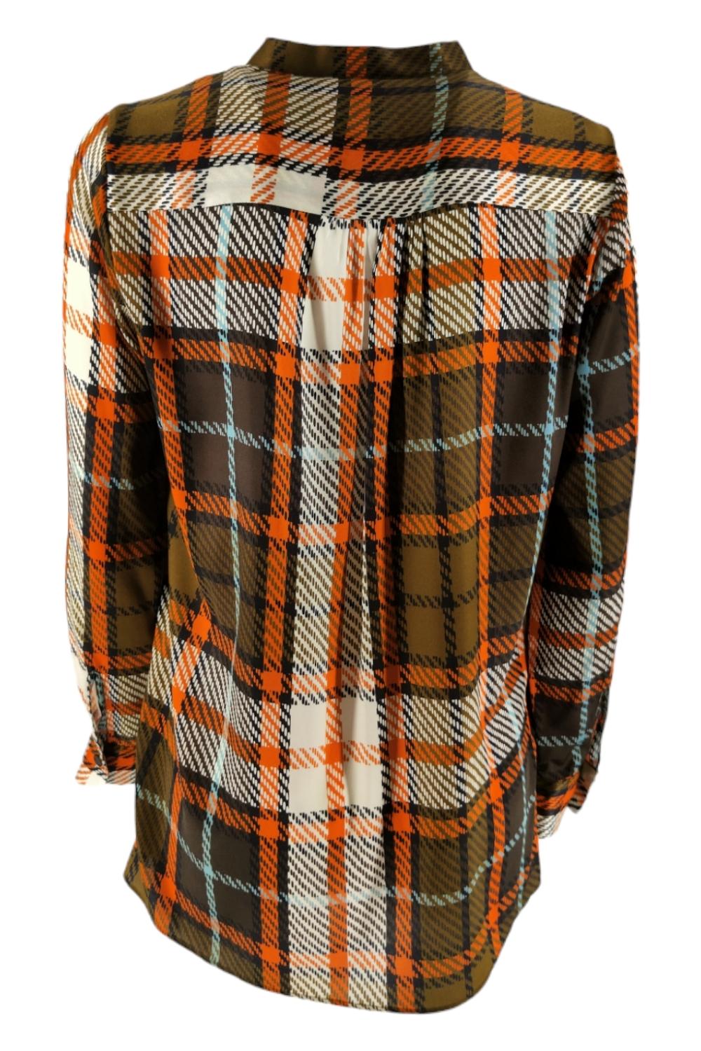 Camicia Arancio/militare/avorio 